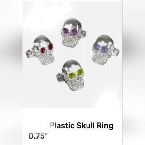 Plastic Skull Ring 0.75" 42 Pieces